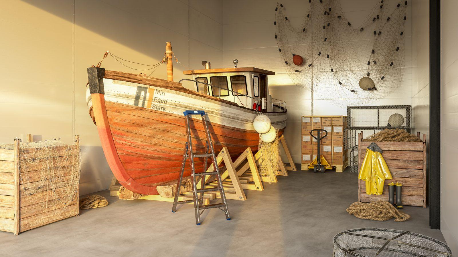 3D-visualisering av lagerseksjon – næring, Usett 3D Studio, Østfold